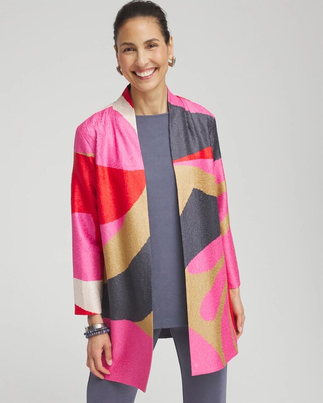 Travelers Collection Abstract Crushed Jacket - image 1